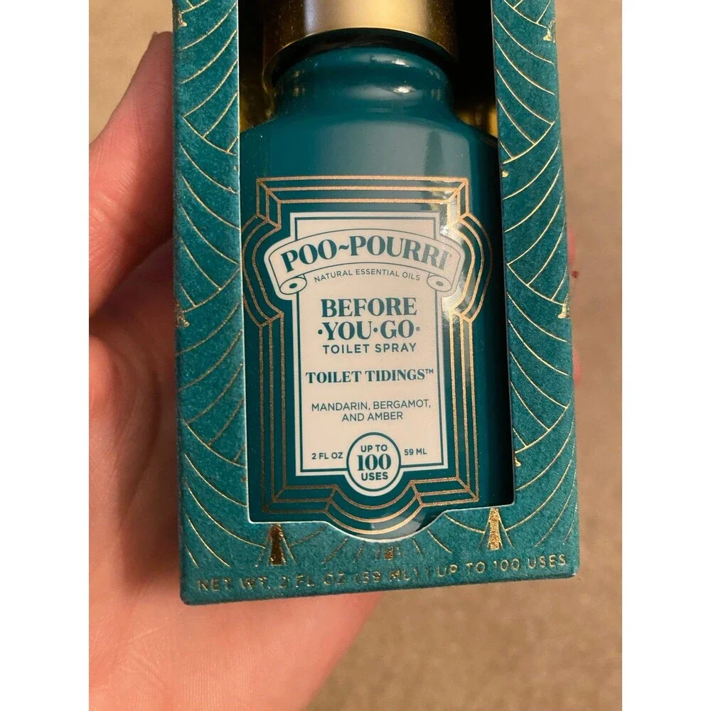 NEW Poo-Pourri Toilet Tidings, Toilet Spray Bathroom Hosting Festive Freshener